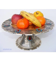 Extravagant handgearbeitete orientalische islamische Neusilber  neusilber  Obstschale A