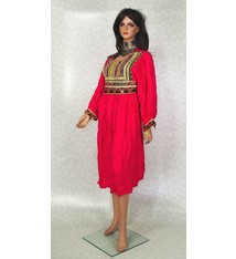 Original Afghan women hand embroidered nomadic Kuchi Ethnic dress from Afghanistan Pink/5