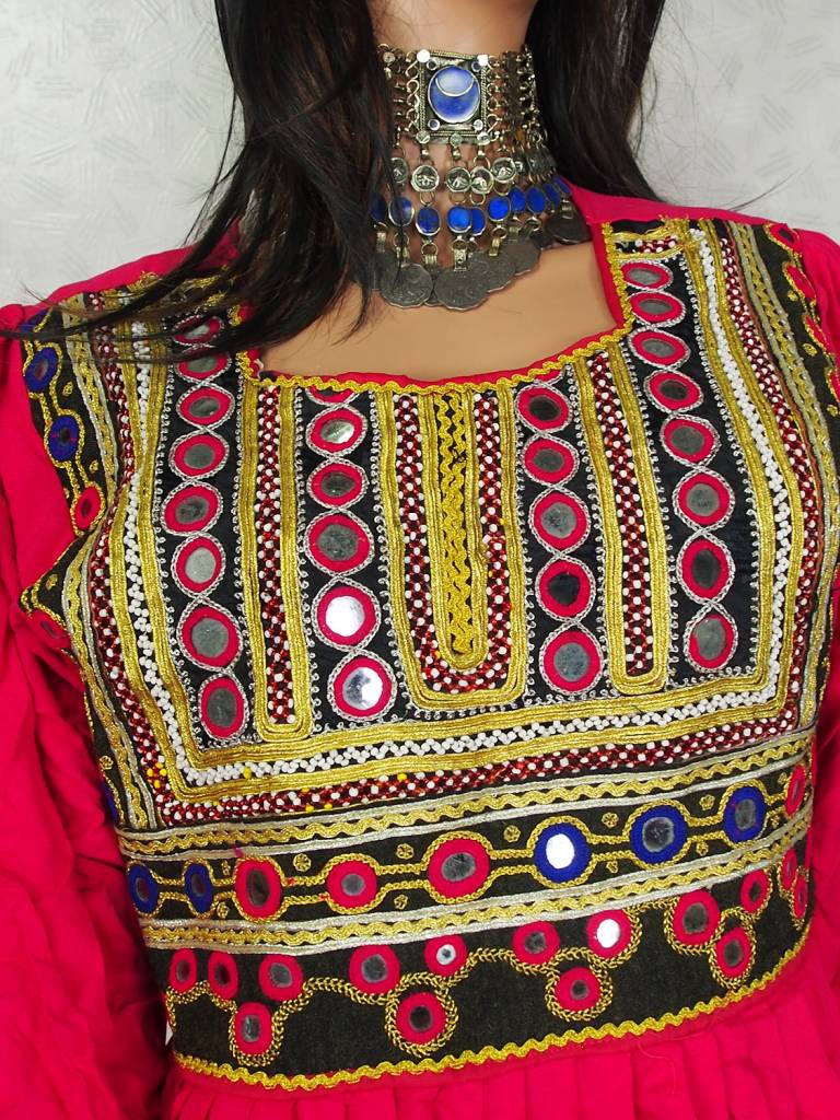 Afghani Nomaden Kleid  Tracht Pink/5