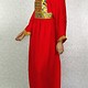 Original Afghan women hand embroidered nomadic Kuchi Ethnic dress from Afghanistan Red/16