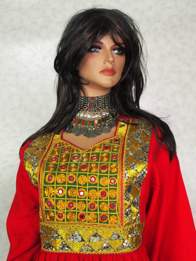 Afghani Nomaden Kleid  Tracht Rot/16