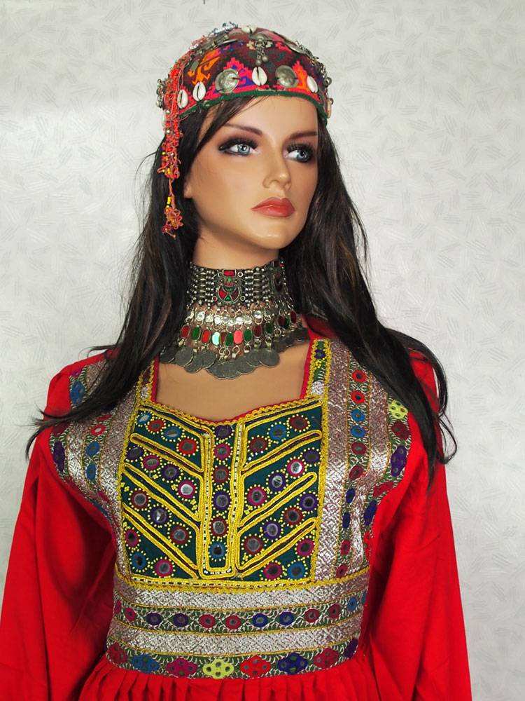 Afghani Nomaden Kleid  Tracht Rot/17