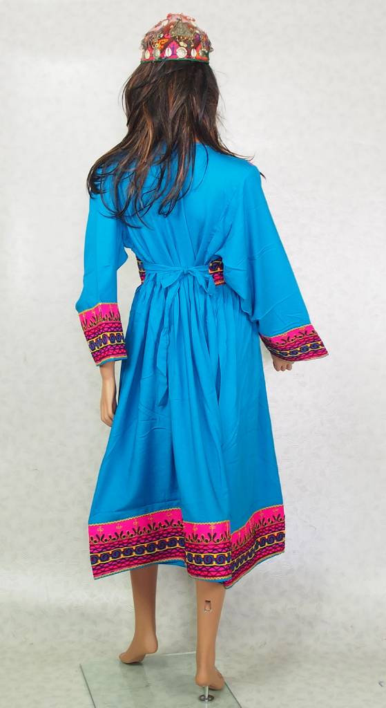 Afghani Nomaden Kleid  Tracht Türkis-blau 22