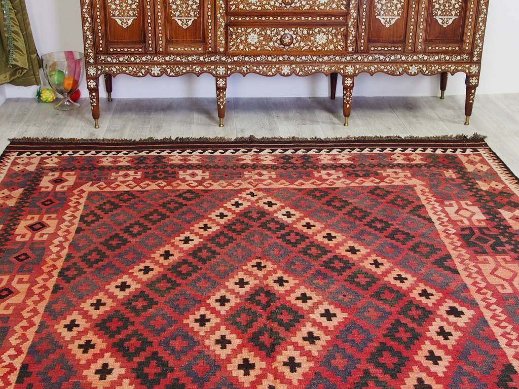 10x6,9 ft  huge very rare oriental Fine Afghan natural colors Ghalmouri  nomadic Kilim   No:241