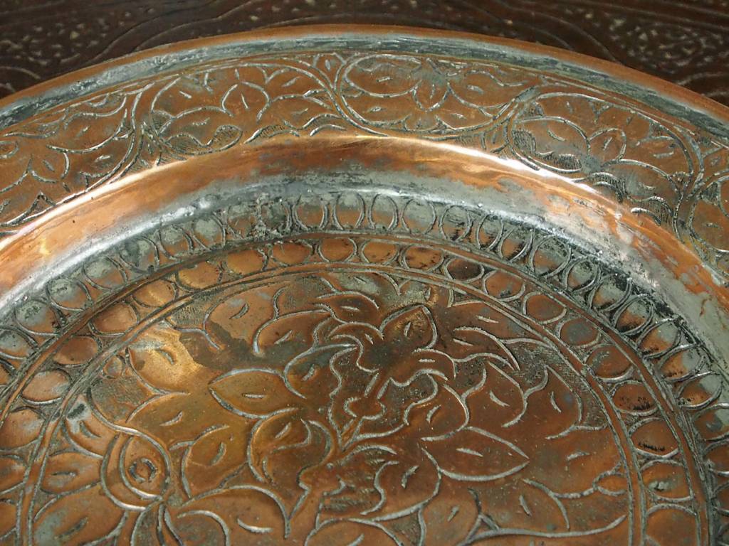 30 cm antik Kupfer Teller No:K16