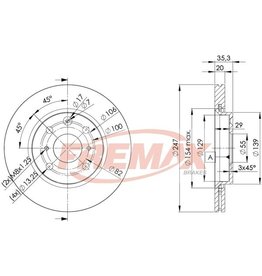 Remschijf (Aygo / C1 / 107)