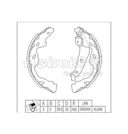 Remschoenset Toyota Aygo,Peugeot 107,Citroen C1