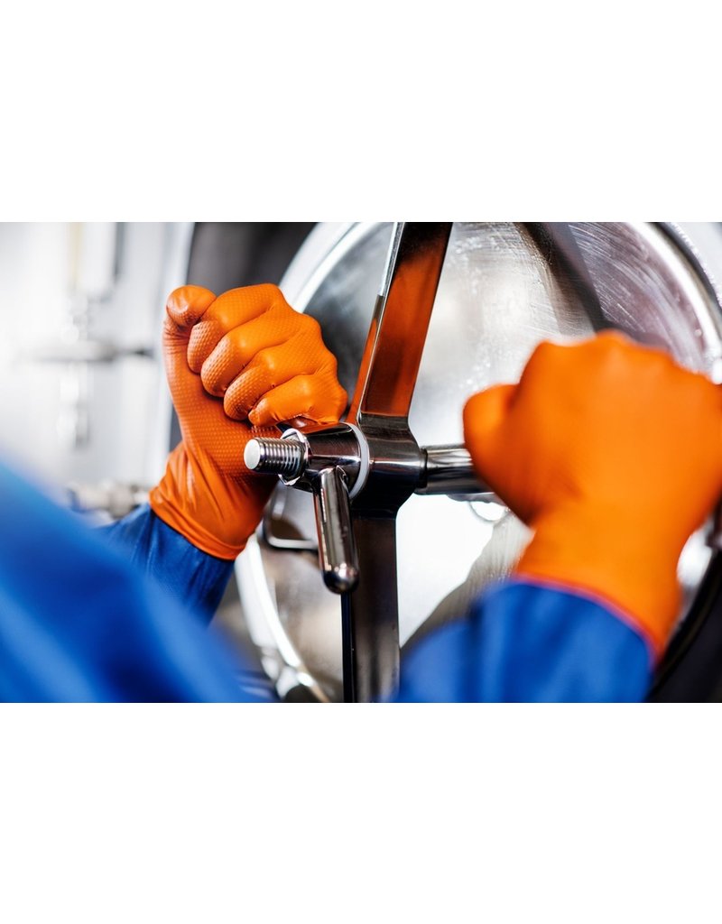 Mecator GoGrip orange  Medium PRO protective gloves