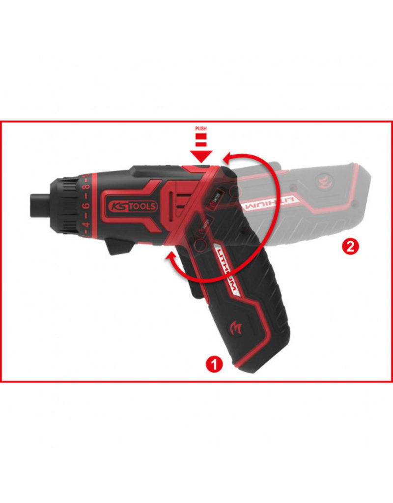 KS TOOLS eMONSTER 1/4" accu-bit-schroefmachineset, 27-dlg