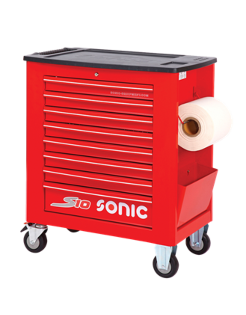 Sonic Gereedschapswagen leeg S10 8 laden rood  (RAL3001)