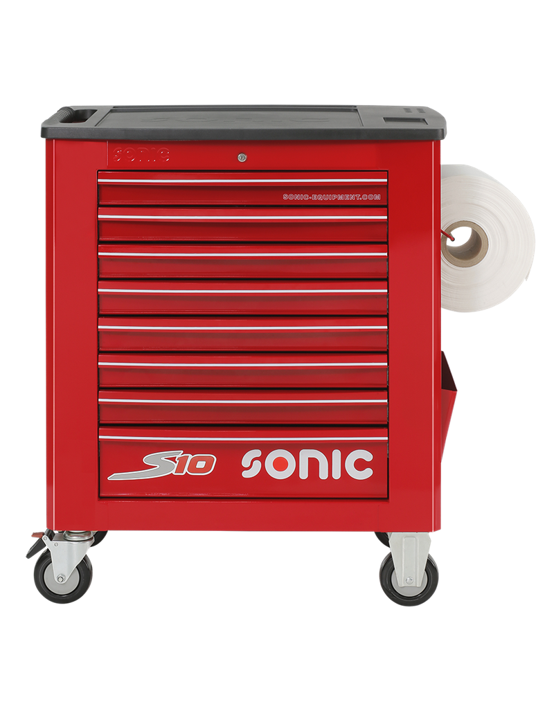 Sonic Gereedschapswagen leeg S10 8 laden rood  (RAL3001)