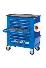 Sonic Gevulde gereedschapswagen S10 171-dlg. (SAE) blauw