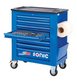 Sonic Gevulde gereedschapswagen S10 blauw 173-dlg.