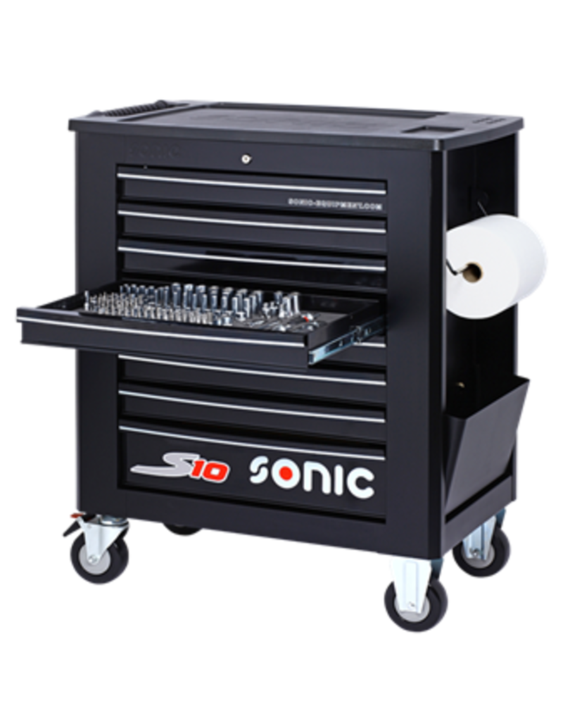 Sonic Gevulde gereedschapswagen SFS S10 zwart 240-dlg.