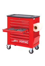 Sonic Gevulde gereedschapswagen SFS S10 rood 261-dlg.