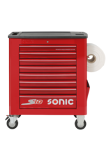 Sonic Gevulde gereedschapswagen SFS S10 rood 261-dlg.