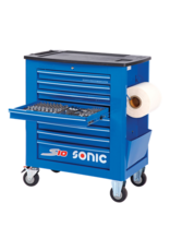 Sonic Gevulde gereedschapswagen SFS S10 blauw 261-dlg.