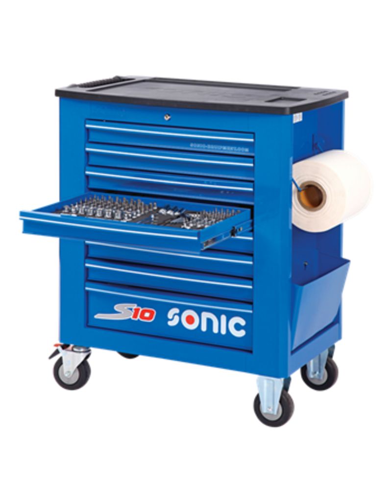 Sonic Gevulde gereedschapswagen SFS S10 blauw 261-dlg.