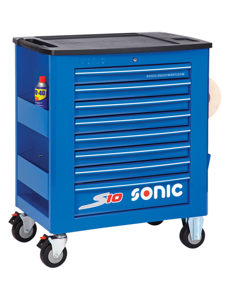 Sonic Gevulde gereedschapswagen SFS S10 blauw 261-dlg.