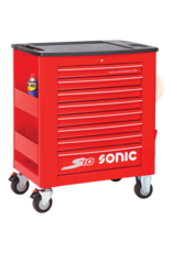 Sonic Gevulde gereedschapswagen S10 285-dlg. rood