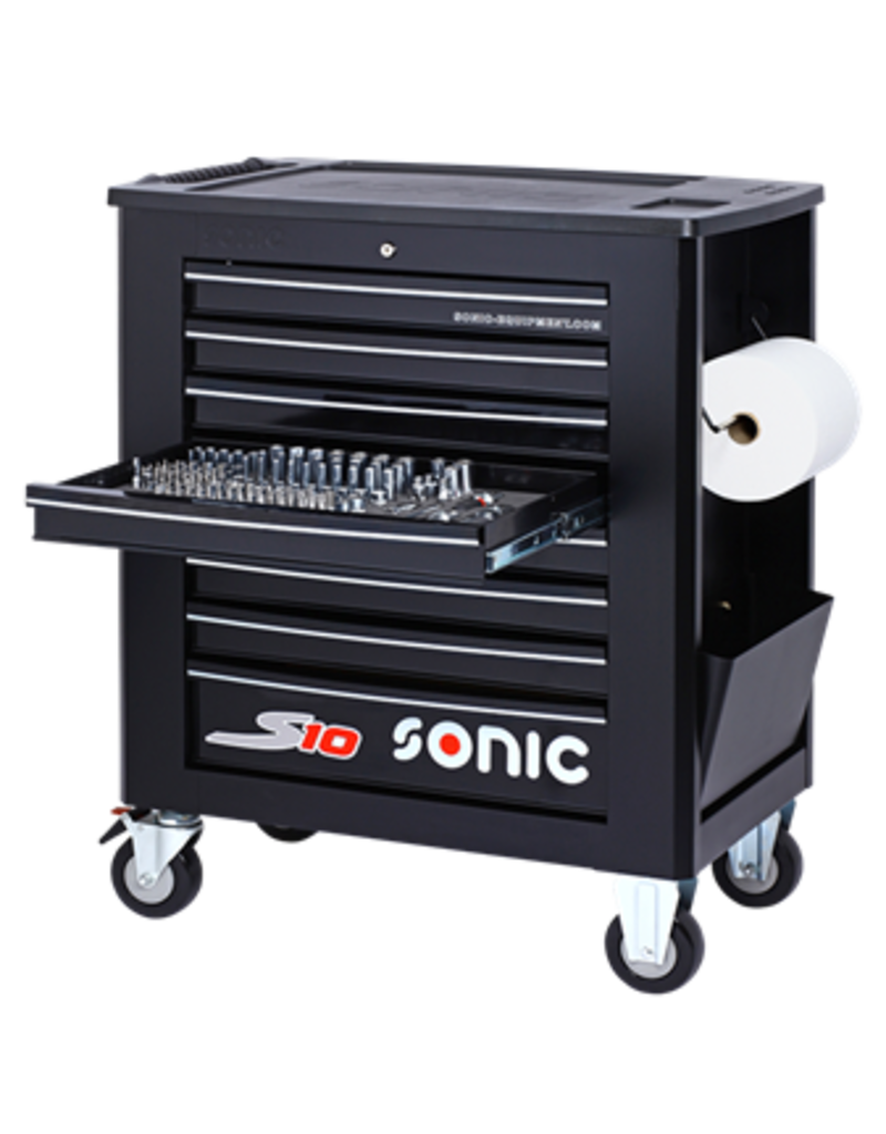 Sonic Gevulde gereedschapswagen S10 heavy duty 460-dlg. zwart