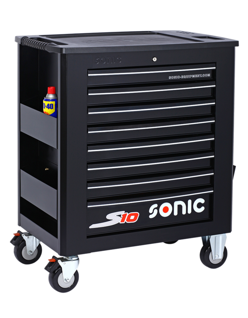 Sonic Gevulde gereedschapswagen S10 heavy duty 460-dlg. zwart