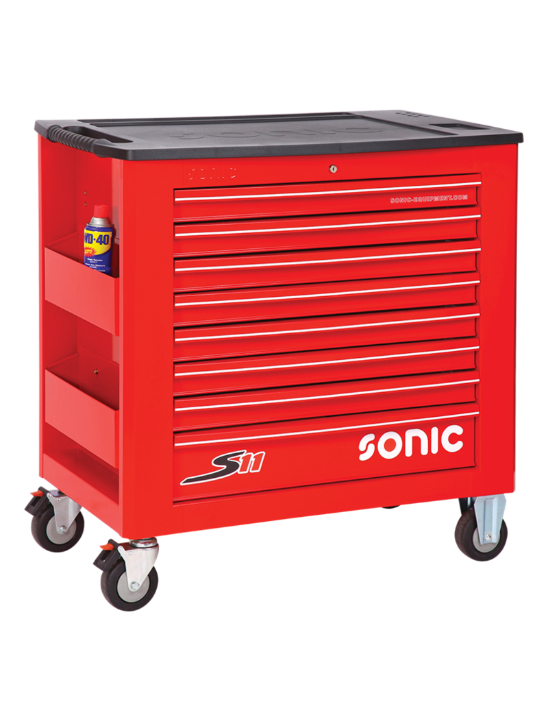 Sonic Gevulde gereedschapswagen S11 345-dlg rood