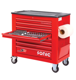 Sonic Gevulde gereedschapswagen S11 400-dlg rood