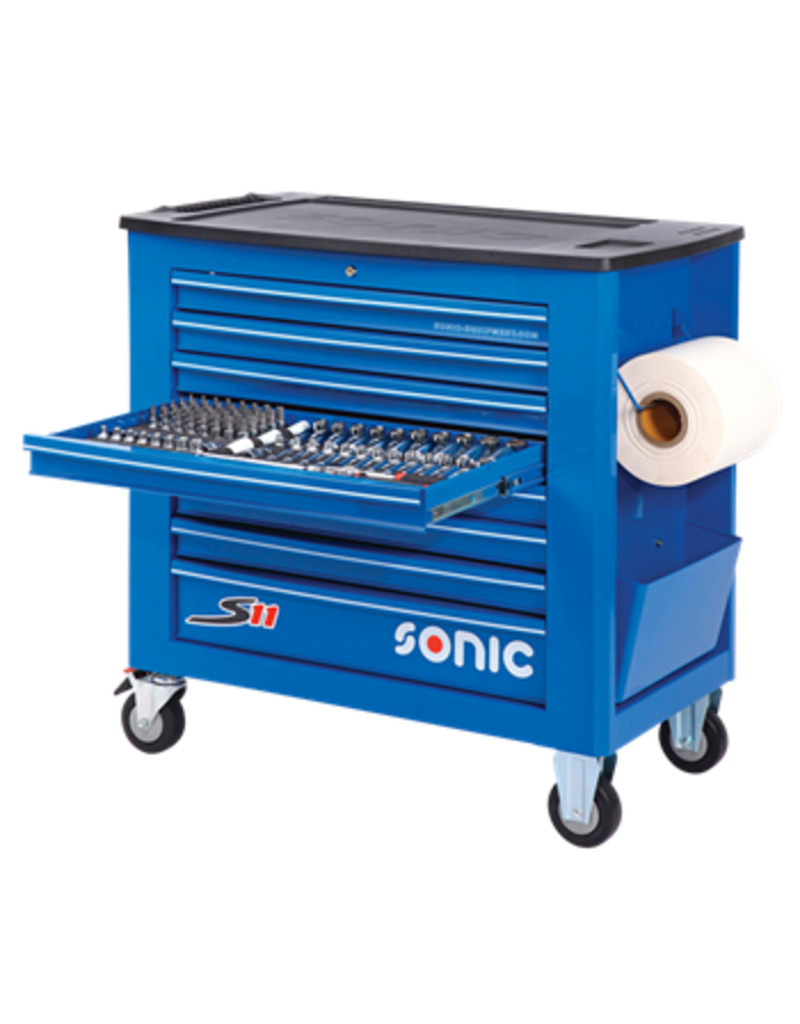 Sonic Gevulde gereedschapswagen S11 400-dlg blauw