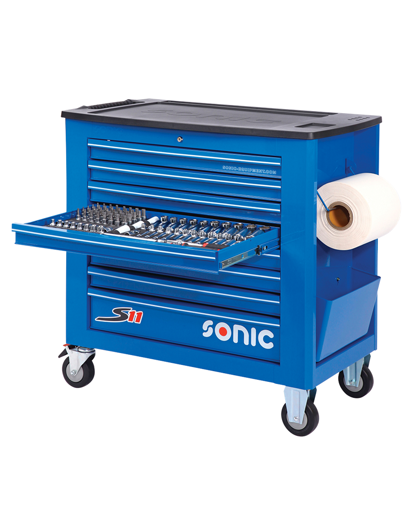 Sonic Gevulde gereedschapswagen S11 400-dlg blauw