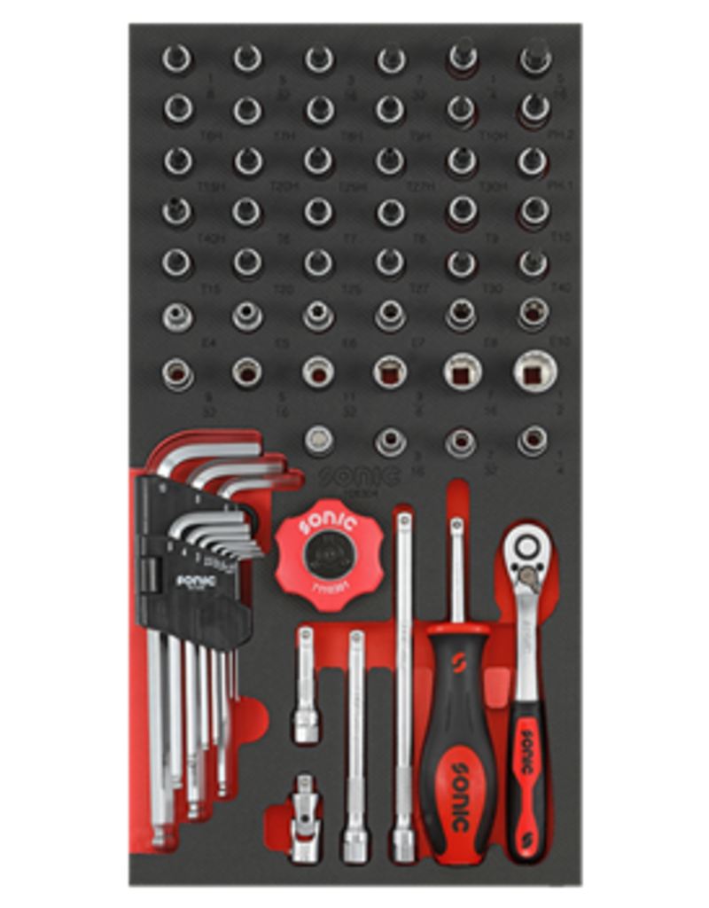 Sonic Doppenset 1/4'', 61-dlg. (SAE) SFS 1/3