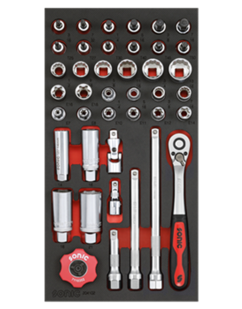 Sonic Dop- en bitdopset 3/8'', 41-dlg. (SAE) SFS 1/3