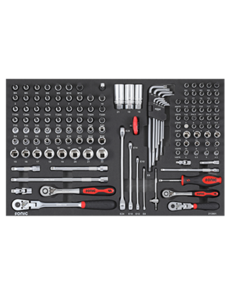 Sonic Doppenset 1/4'' & 3/8'', 139-dlg. SFS