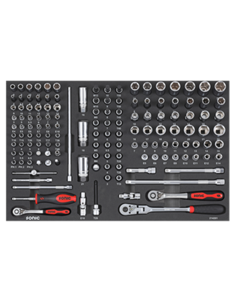 Sonic Doppenset 1/4'' & 3/8'', 142-dlg. SFS