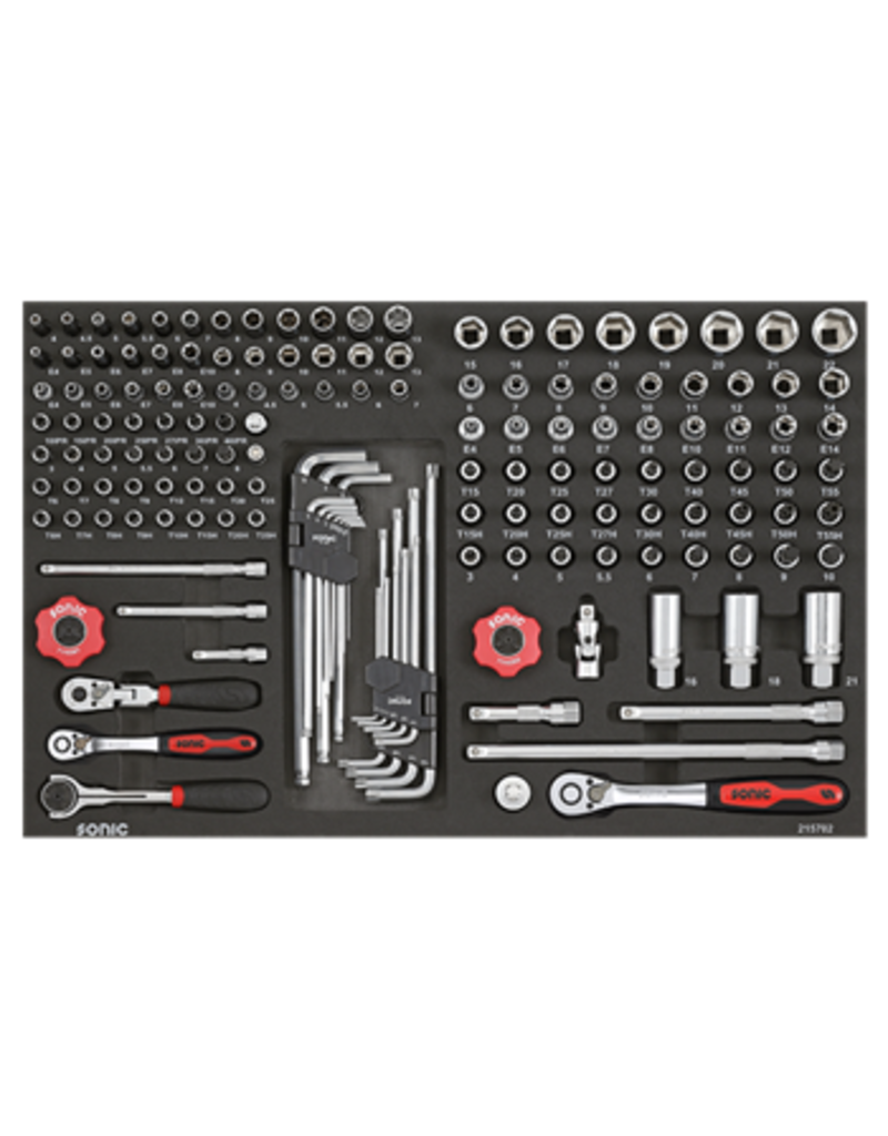 Sonic Doppenset 1/4'' & 3/8'', 157-dlg. SFS