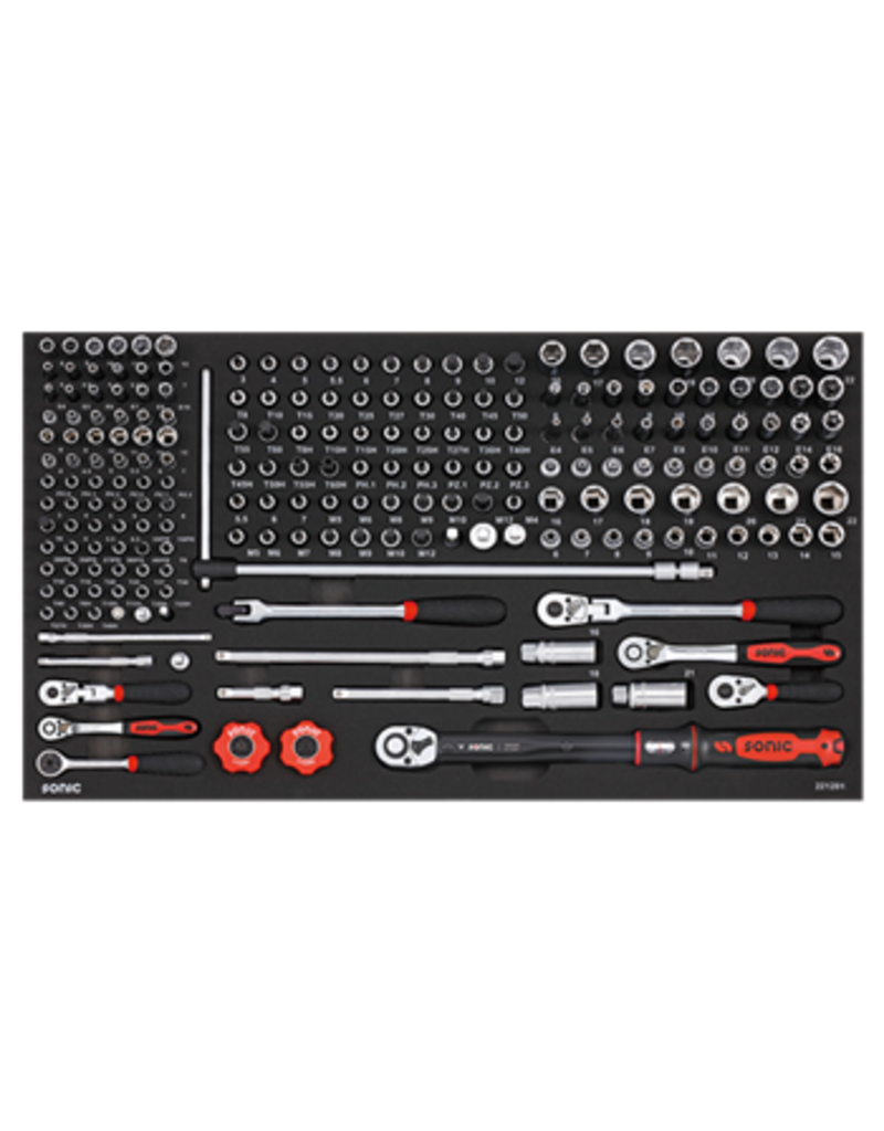 Sonic Doppenset 1/4'' & 3/8'', 212-dlg. SFS