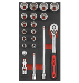 Sonic Combinatieset 1/2'', 20-dlg. (SAE) SFS 1/3