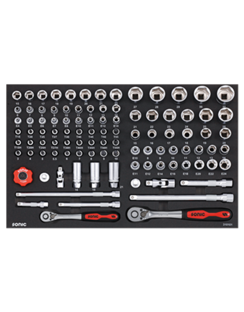 Sonic Doppenset 3/8'' & 1/2'', 101-dlg. SFS