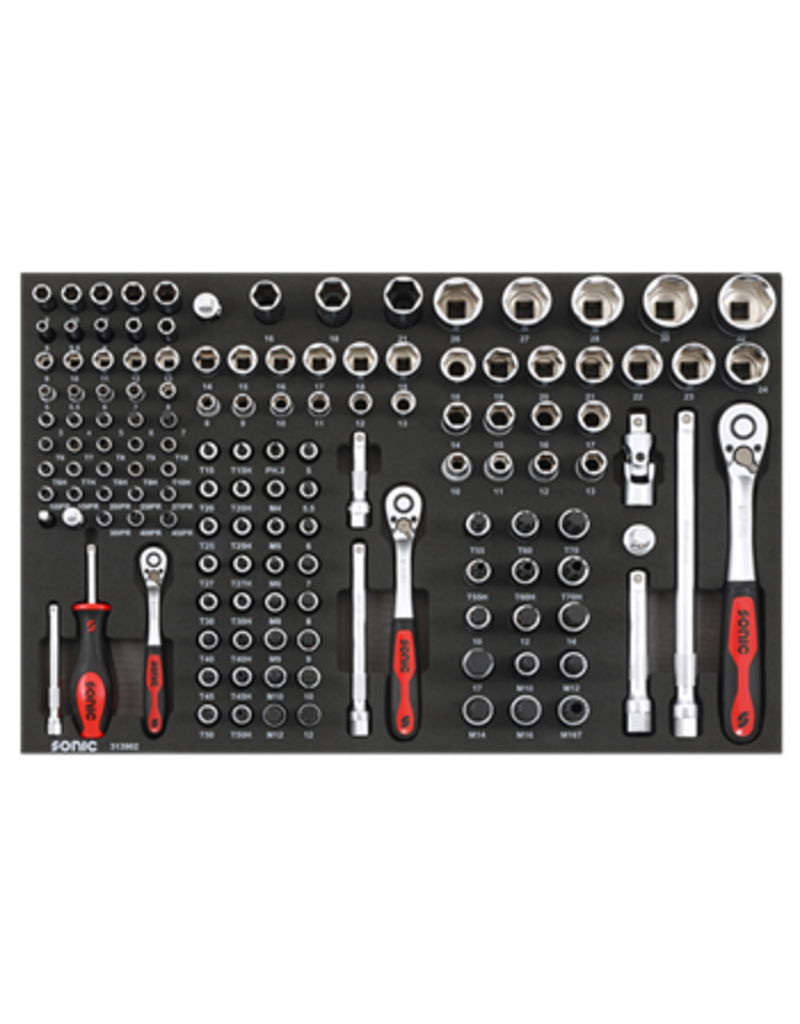 Sonic Bitdopset 1/4'', 3/8'' & 1/2'', 139-dlg. SFS