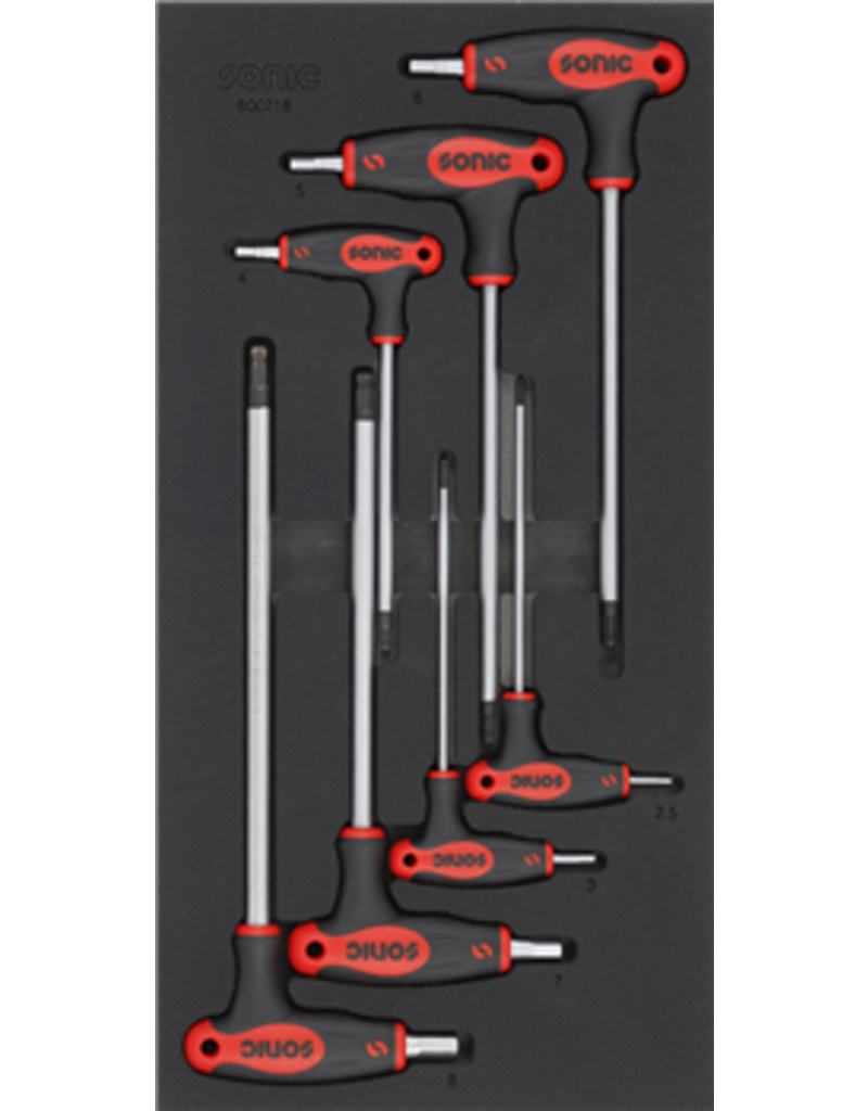 Sonic Stiftsleutelset binnenzeskant met kogel L-type 7dlg. SFS 1/3
