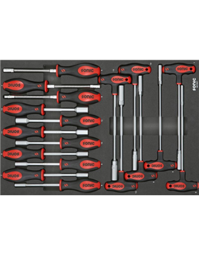 Sonic Binnenzeskant & dopschroevendraaierset 18-dlg. SFS