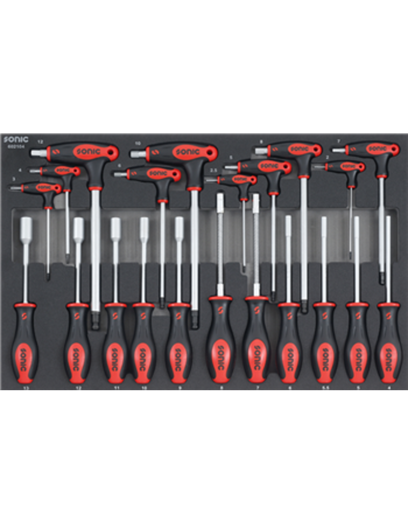 Sonic Binnenzeskant & dopschroevendraaierset 21-dlg. SFS