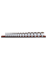 Sonic Doppenset 1/2'', 12-kant (SAE) 15-dlg. op rail