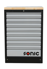 Sonic MSS 674mm ladekast 9 laden met houten bovenblad