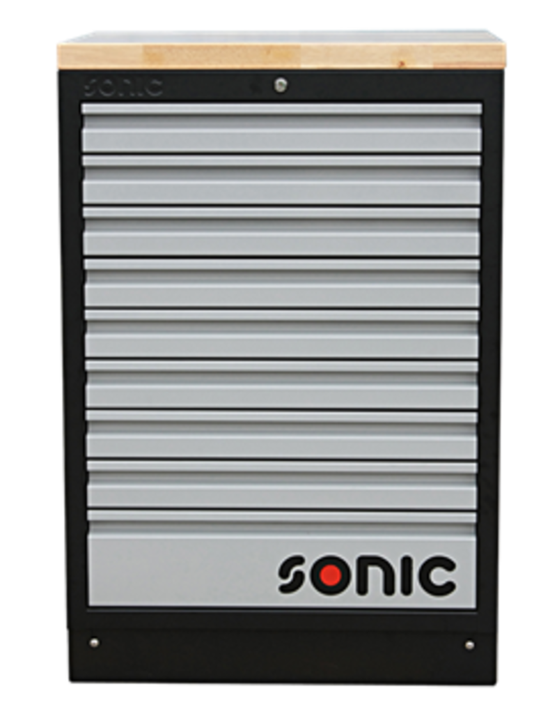 Sonic MSS 674mm ladekast 9 laden met houten bovenblad