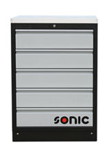 Sonic MSS 674mm ladekast 5 laden met houten bovenblad