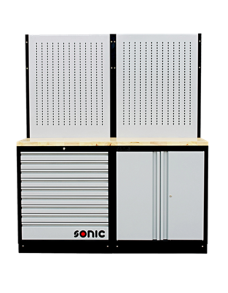 Sonic MSS 1690mm opstelling met houten bovenblad