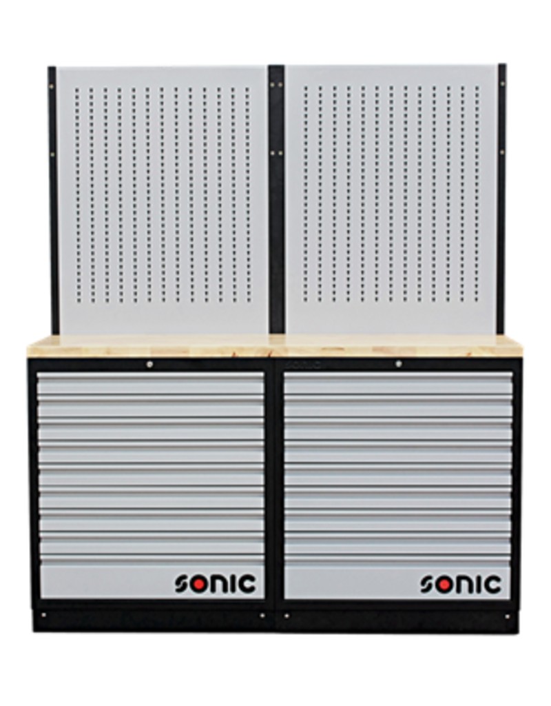 Sonic MSS 1690mm opstelling met houten bovenblad