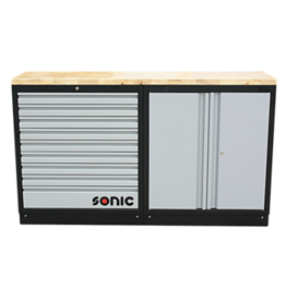 Sonic MSS 1690mm opstelling met houten bovenblad