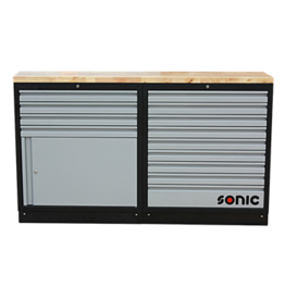 Sonic MSS 1690mm opstelling met houten bovenblad